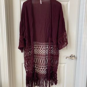 BURGUNDY KIMONO